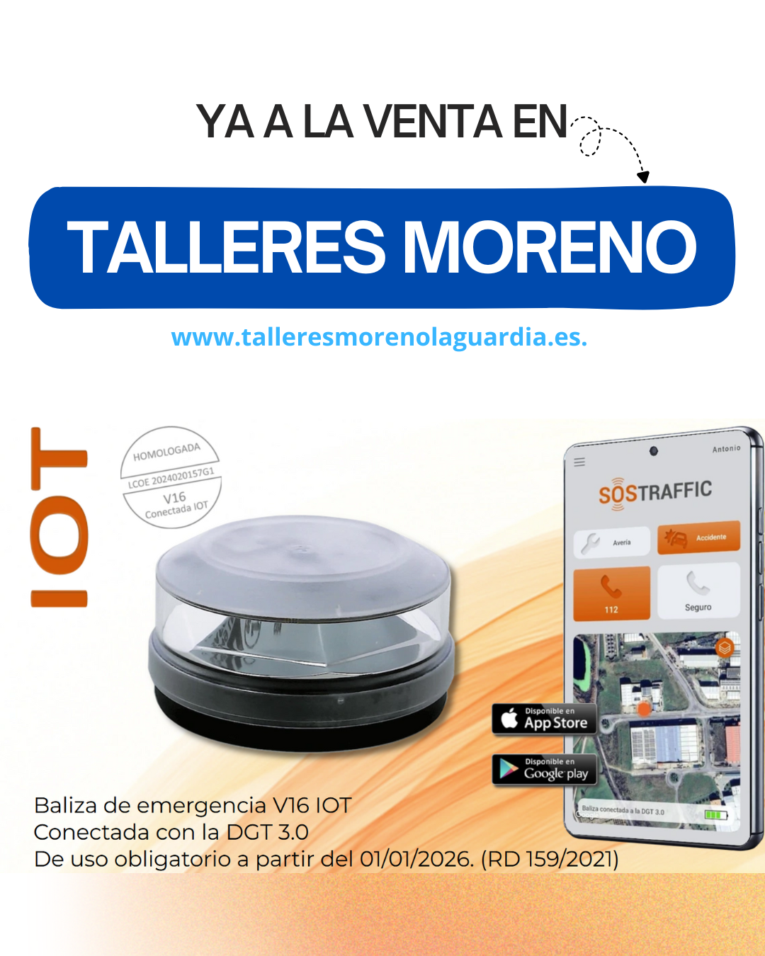 BALIZA DE EMERGENCIA V16 IOT 